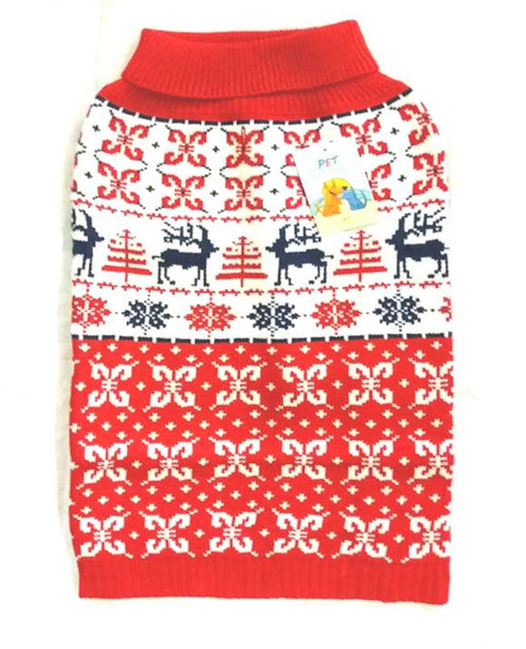Cool Red & White Doggie Sweater
